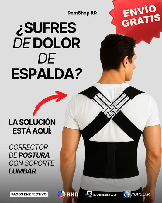 🧍‍♂️ Corrector de Postura con Soporte Lumbar – Di adiós al dolor de espalda