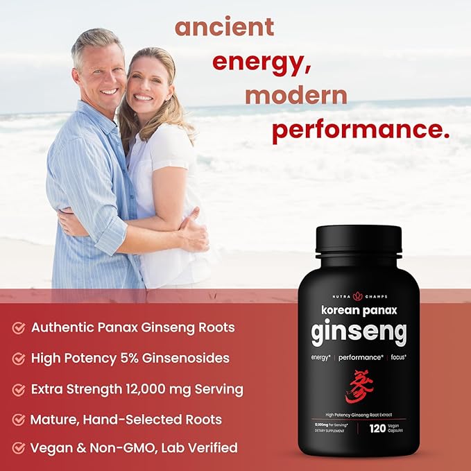 Energía y enfoque natural con Ginseng Coreano Panax