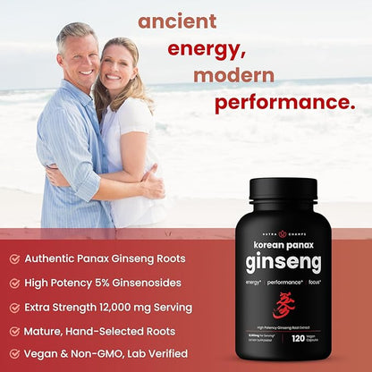 Energía y enfoque natural con Ginseng Coreano Panax